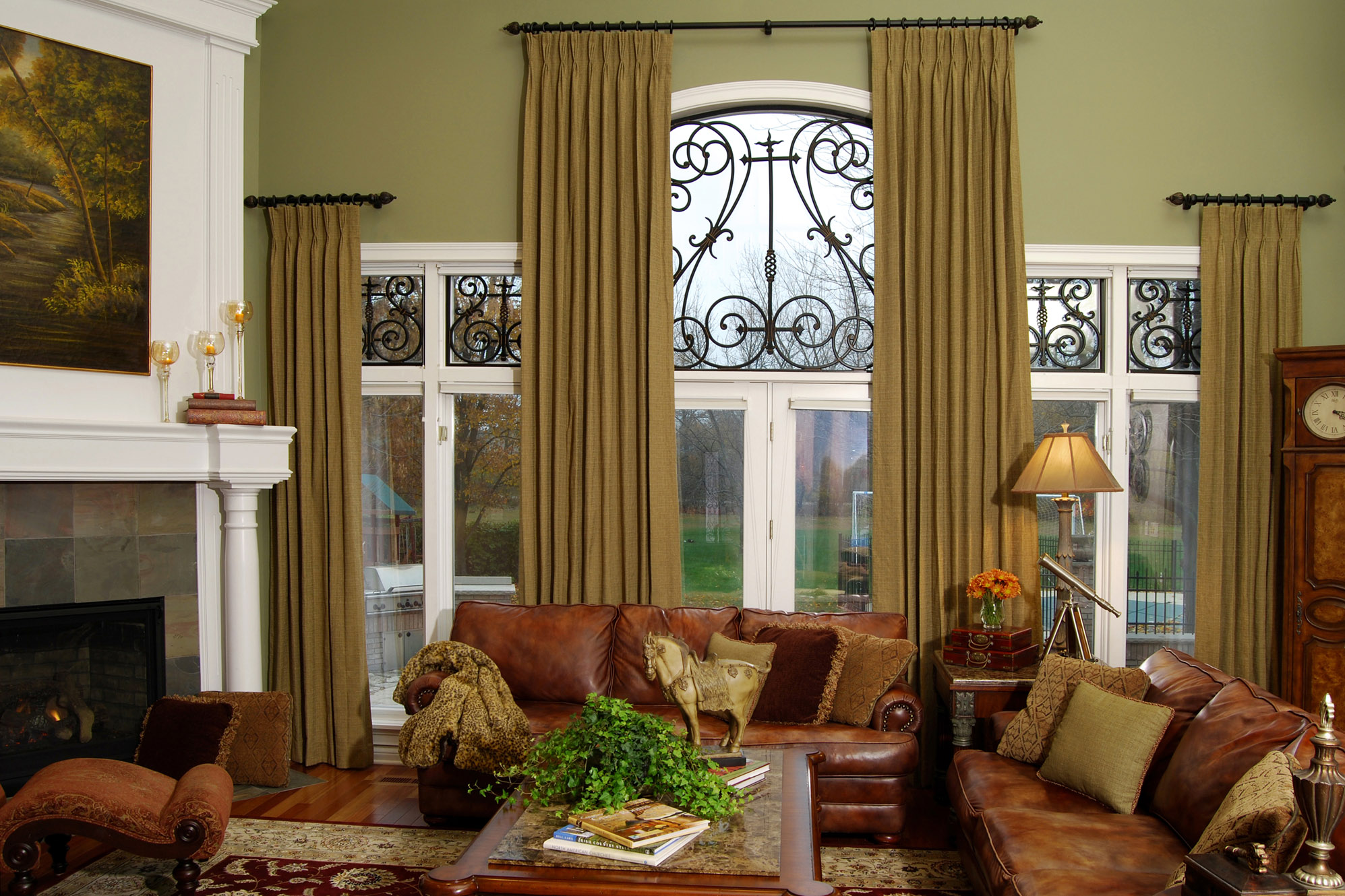 decorating ideas window treatments living room